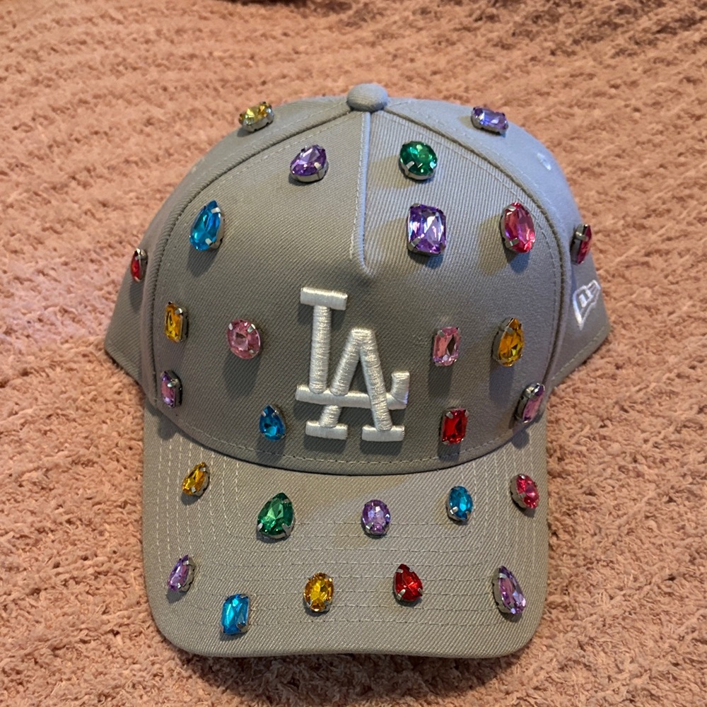 New Era Gray Cap with Multicolor Gems